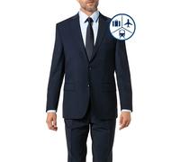 Carl Gross Sakko Herren Regular Fit Reverskragen Schurwoll-Stretch blau, 54