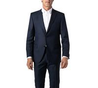 Carl Gross Sakko Herren Slim Fit Reverskragen Schurwolle blau, 58