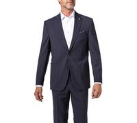 Carl Gross Sakko Herren Slim Fit Reverskragen Schurwolle blau, 62