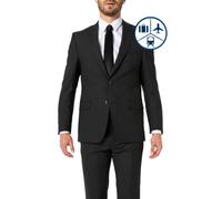 Carl Gross Sakko Herren Slim Fit Reverskragen Woll-Stretch grau, 98
