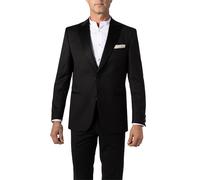 Carl Gross Smoking-Sakko Herren Slim Fit Reverskragen Schurwolle schwarz, 56