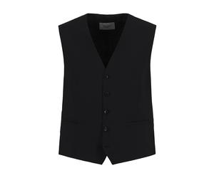 Carl Gross Weste Herren Slim Fit V-Ausschnitt schwarz, 60