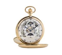 Carl von Zeyten -Alb Taschenuhr Gold Skelettuhrwerk Handaufzug Zweite Zeitzone 53mm- CVZ0040GSL