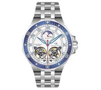 Carl von Zeyten -Kirchzarten Herrenuhr Silber Weiß Mondphase Saphirglas Automatik 46mm- CVZ0093WHMS