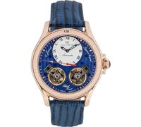 Carl von Zeyten -Waldhaus Herrenuhr Blau Roségold Offene Unruh Saphirglas Automatik 46mm- CVZ0084RBLS