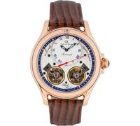 Carl von Zeyten -Waldhaus Herrenuhr Braun Roségold Offene Unruh Saphirglas Automatik 46mm- CVZ0084RWHS