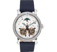Carl von Zeyten -Schauinsland Herrenuhr Blau Silber Mondphase Saphirglas Automatik 46mm- CVZ0085WHS