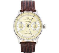 Automatikuhr CARL VON ZEYTEN "Schönmünzach", braun (braun, beige), Armbanduhren, Damen, Automatikuhr, Armbanduhr, mechanische Uhr, Herrenuhr, Made in Germany, Dualzeit (69116015-0) braun, beige
