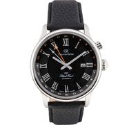 Carl von Zeyten -Rench Herrenuhr Schwarz Silber Zweite Zeitzone Saphirglas Automatik 46mm- CVZ0087BKS