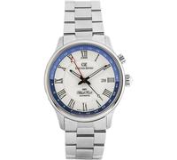 Carl von Zeyten -Rench Herrenuhr Silber Weiß Zweite Zeitzone Saphirglas Metallband Automatik 46mm- CVZ0087WHMS