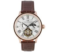 Carl von Zeyten Herren Automatikuhr Schiltach in der Farbe Braun mit Lederarmband, Gehäusedurchmesser: 46 mm, CVZ0081RCRS