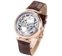 Carl von Zeyten -Elzach Herrenuhr Braun Weiß Skelettuhrwerk Saphirglas Automatik 42mm- CVZ0031RWHS