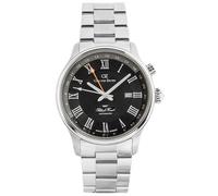 Carl von Zeyten -Rench Herrenuhr Silber Schwarz Zweite Zeitzone Saphirglas Automatik 46mm- CVZ0087BKMS