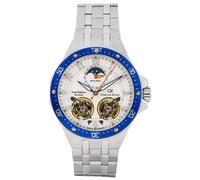 Carl von Zeyten -Kirchzarten Herrenuhr Silber Weiß Mondphase Saphirglas Automatik 46mm- CVZ0093WHMS