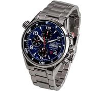 Carl von Zeyten No. 47 Automatik Herren Armbanduhr aus Edelstahl in der Farbe Silber-Blau 45mm, Wasserdichtigkeit: 10Bar, CVZ0047BLMS