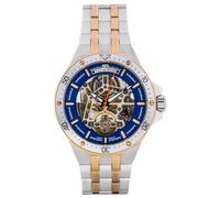 Carl von Zeyten -Urberg Herrenuhr Bicolor Blau Skelettuhrwerk Saphirglas Automatik 46mm- CVZ0094RBLM