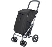 Carlett Einkaufstrolley Klappbar 63L Groß Einkaufswagen Klappbar Mit Kühlfach, 4 Räder, Abnehmbar, Wasserdicht, Griff Verstellbar, Shopping Trolley Foldable Shopping Cart XXL, Classic Duo Schwarz