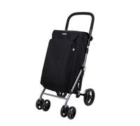 Carlett Einkaufstrolley Klappbar Groß 58L Einkaufswagen Klappbar Mit Kühlfach, Bremse, 4 Räder, Abnehmbar, Griff Verstellbar, Shopping Trolley Foldable Shopping Cart XXL, Lite Duo Volcano/Black