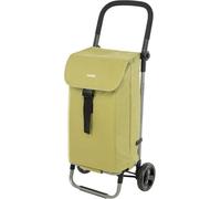 Carlett Einkaufstrolley mit 4 Rädern, faltbar, mit erweiterbarer und Abnehmbarer 60-L-Tasche, bis 25 kg, Rückentasche, höhenverstellbarem Griff, leicht und robust - Lite Style, Grüne