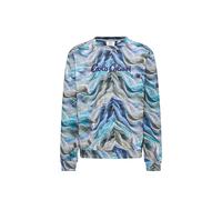 Carlo Colucci - Artificial Knit Sweatshirt - T-Shirt-kurzarm S petrol