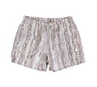 Carlo Colucci - Badeshorts mit Strickmusterdruck - Shorts-Badehose S grau / braun
