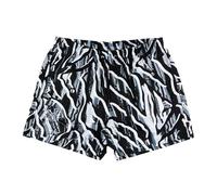 Carlo Colucci - Badeshorts mit Strickmusterdruck - Shorts-Badehose S schwarz / grau