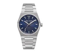 Carlo Colucci CC600-4 Herrenuhr mit Edelstahlband Saphirglas 40 mm Silberfarben Blau