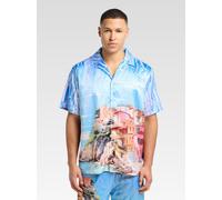 Carlo Colucci Hemd Herren Regular Fit blau, L