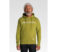 Carlo Colucci Hoodie ohne Reißverschluss Herren oliv, M