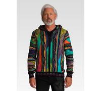 Carlo Colucci Kapuzenstrickjacke Herren schwarz, XXL