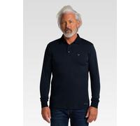 Carlo Colucci Langarm-Poloshirt Herren blau, XL