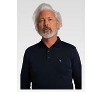 Carlo Colucci Langarm-Poloshirt Herren schwarz, XL