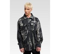 Carlo Colucci Langarmhemd Herren Regular Fit Baumwolle schwarz, L