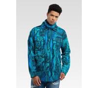 Carlo Colucci Langarmhemd Herren Regular Fit Baumwolle türkis, XXL