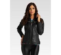 Carlo Colucci Lederjacke Damen schwarz, 42