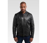 Carlo Colucci Lederjacke Herren schwarz, M