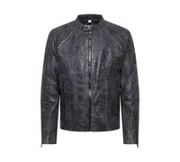 Carlo Colucci Lederjacke in Krokooptik Navy, M