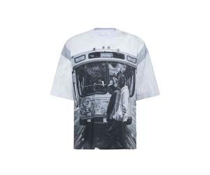 Carlo Colucci - Oversize T-Shirt - Impression of Carlo - T-Shirt-kurzarm M grau