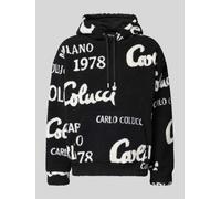 CARLO COLUCCI Oversized Hoodie mit Känguru-Tasche in Black, Größe XL