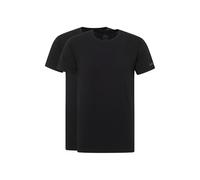 Carlo Colucci Rundhals T-Shirt, 2er Pack Schwarz S