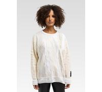 Carlo Colucci Rundhalspullover Damen weiß, 40