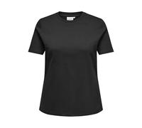 T-Shirt ONLY CARMAKOMA "CARJEN SS JEANS TEE JRS", Damen, Gr. XL, schwarz, Jersey, Obermaterial: 100% Baumwolle, unifarben, regular fit normal, Rundhals, Shirts T-Shirt, Baumwolle (86753343-XL) schwarz