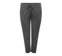 Jogger Pants ONLY CARMAKOMA "CARGOLDTRASH LIFE CLASSIC PANT NOOS", Damen, Gr. 46, Länge 32, grau (magnet), Milano Rib, Obermaterial: 63% Viskose, 32% Nylon, 5% Elasthan, unifarben, casual, gerade, unt