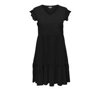 ONLY CARMAKOMA Damen CARMAY Life Cap SL Frill Dress JRS NOOS Midikleid, Black, X-Large