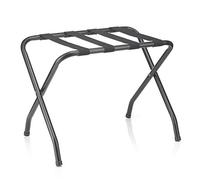 CARO-Möbel Kofferständer Luggage Kofferablage Kofferbock, Metall in schwarz lackiert, klappbar