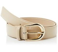 BOSS Gürtel aus italienischem Leder mit goldfarbener Schließe - Style Carol-St-G_Sz30, 50536887 Hellbeige 80