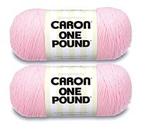 Caron 1 Pfund weiches rosa Garn - 2 Packungen mit 454 g - Acryl - 4 Medium (Kammgarn) - 800 Meter - Stricken/Häkeln