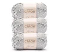 Caron Simply Me Merino-Weidengarn, Grau, 100 g, 50% Acryl, 50% Merinowolle, #3 DK (hell), 215 Meter - Stricken/Häkeln