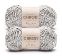 Caron Simply Me Mosaik-Overcast-Garn, 2 Stück, 140 g, 62% Acryl, 20% Nylon, 18% Wolle, #5 sperrig, 170 Meter