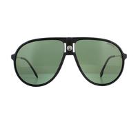 Carrera Aviator Mens Matte Black Green Polarise Lunettes de soleil Einheitsgröße